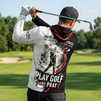 Jesus Play Golf And Pray Christian Hooded Long Sleeve Shirt