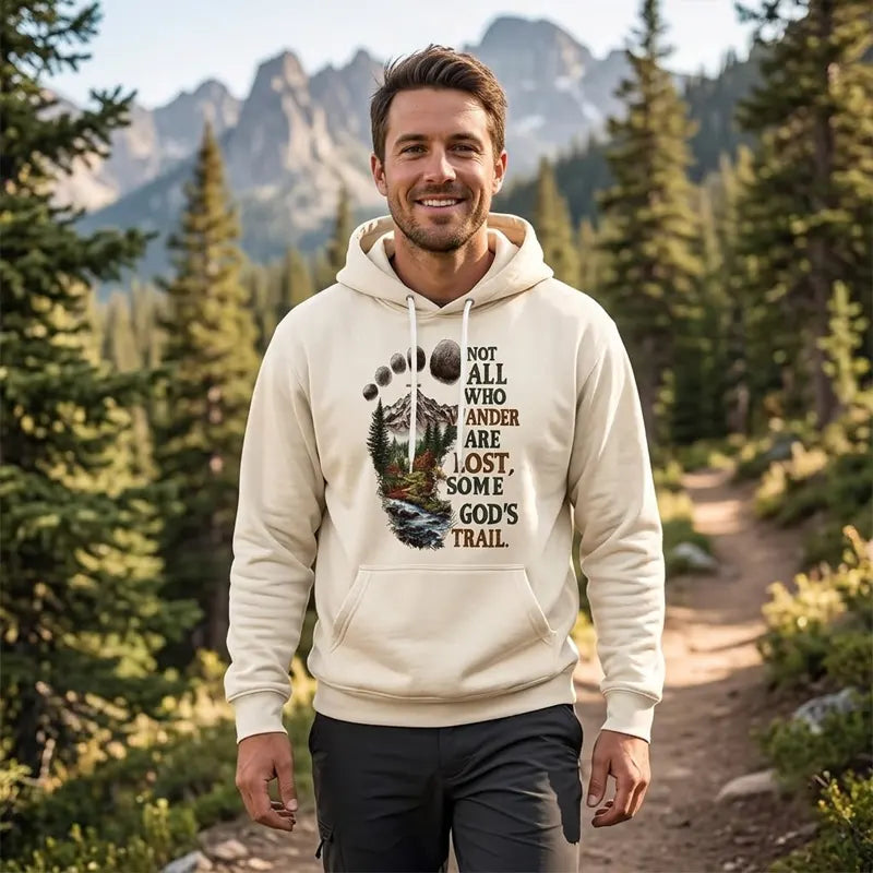 Following God's Trail Christian Mountain Hoodie