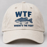 WTF Where's The Fish Bass Fishing Embroidered Cap