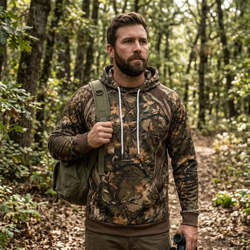 Fathom Threads Deer Antler Camo Hunting Hoodie