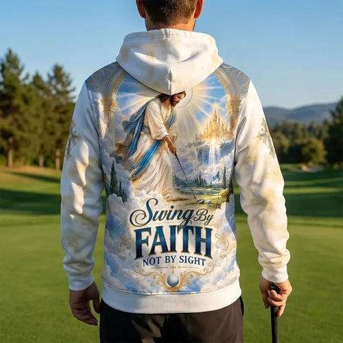 Personalized Swing By Faith Golf Christian Hoodie