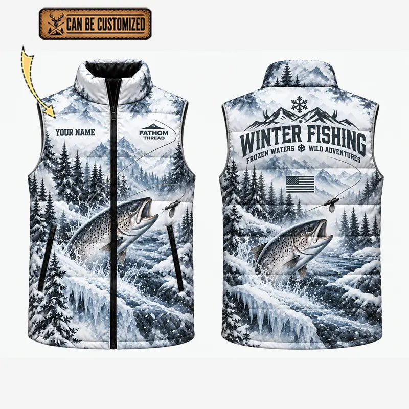 Fathom Thread Winter Fishing Personalized Puffer Vest