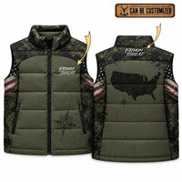 Fathom Thread American Flag Camo Tactical Puffer Vest