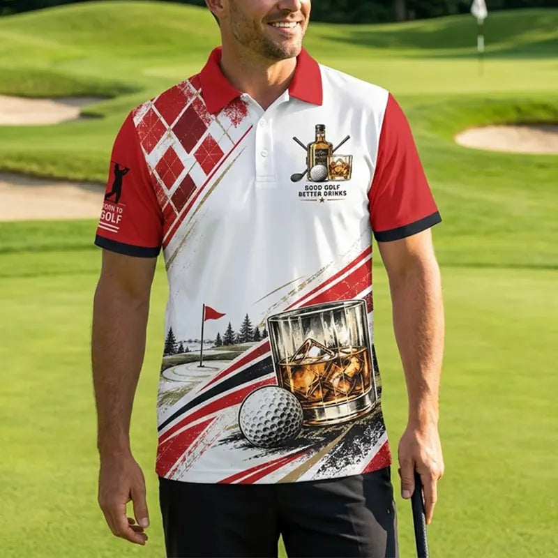 Good Golf Better Drinks Personalized Golf Polo Shirt