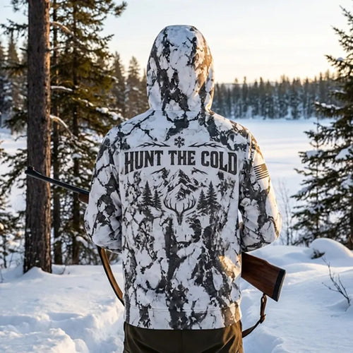 Personalized Fathom Thread Hunt the Cold Snow Camo Hoodie