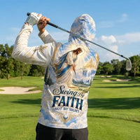 Personalized Swing By Faith Golf Christian Hooded Long Sleeve Shirt