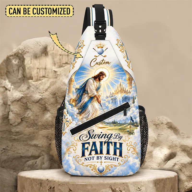 Personalized Swing By Faith Golf Christian Sling Bag