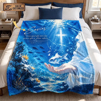 Savior James 1:17 Christian Ocean Fleece Blanket
