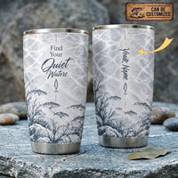 Personalized Find Your Quiet Waters Fishing 20oz Tumbler