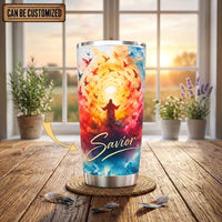 Personalized Matthew 6:26 Christian Birds Watercolor 20oz Tumbler