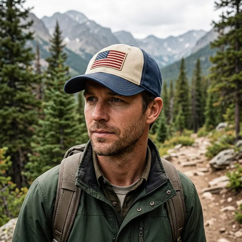 Classic America Flag Embroidered Cap