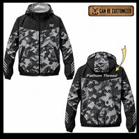 Personalized Fathom Thread Hex Camo Tactical Windbreaker Jacket