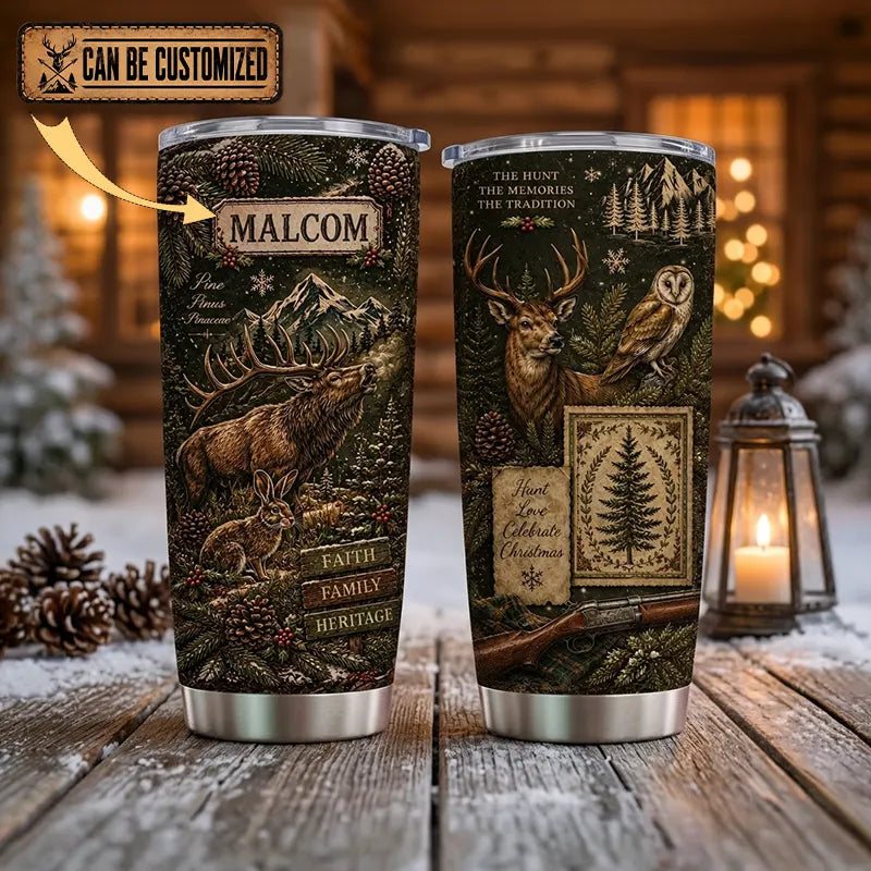 Personalized Hunting Christmas 20oz Tumbler