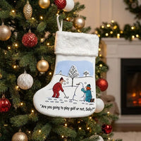 Personalized Golf in the Snow Christmas Stocking