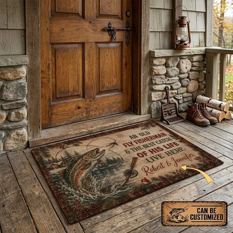 Personalized Fisherman & The Best Catch Doormat