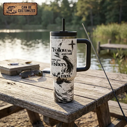 Personalized Matthew 4:19 Christian Fishers of Men 40oz Tumbler