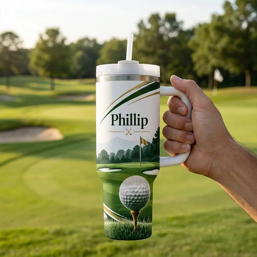 Less Work More Golf Personalized 40oz Golf Tumbler