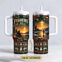 Fishers of Men Matthew 4:19 Christian Fishing Christmas 40oz Tumbler