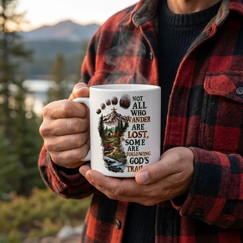 Following God's Trail Christian Hiking Mug