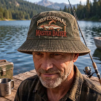 Professional Master Baiter Rainbow Trout Fishing Bucket Hat