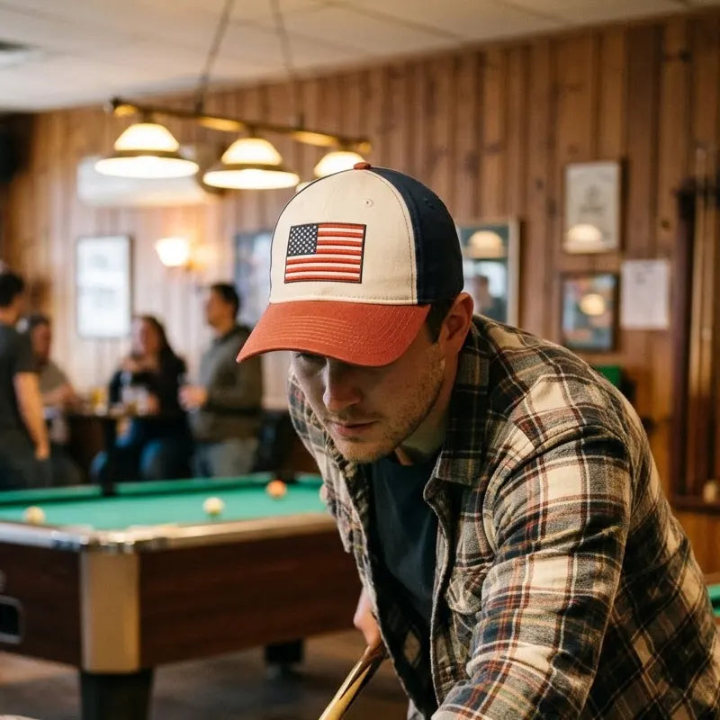 Classic America Flag Embroidered Cap