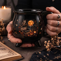 Halloween Bird Watching Cauldron Mug