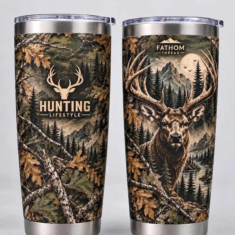 Hunting Lifestyle Deer Fathom Thread 20oz Tumbler