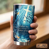 Personalized Matthew 4:19 Christian Fishing Ocean 20oz Tumbler