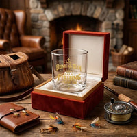 My Drinking Team Has a Fishing Problem Whiskey Glass