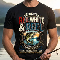 Red White and Reel Veteran T-Shirt