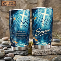 Personalized Matthew 4:19 Christian Fishing Ocean 20oz Tumbler