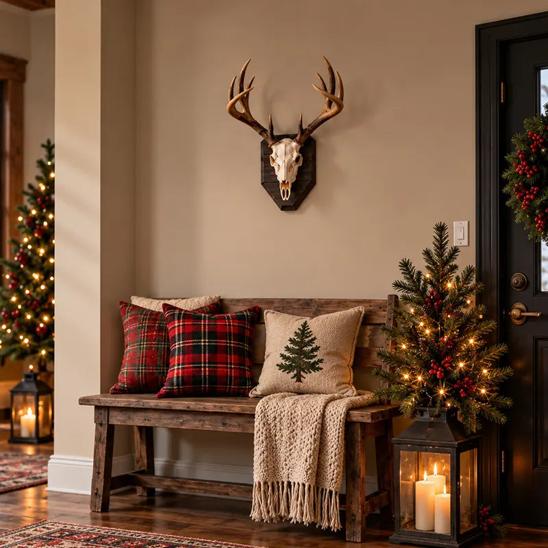 European Mount Deer Skull Wall Decor