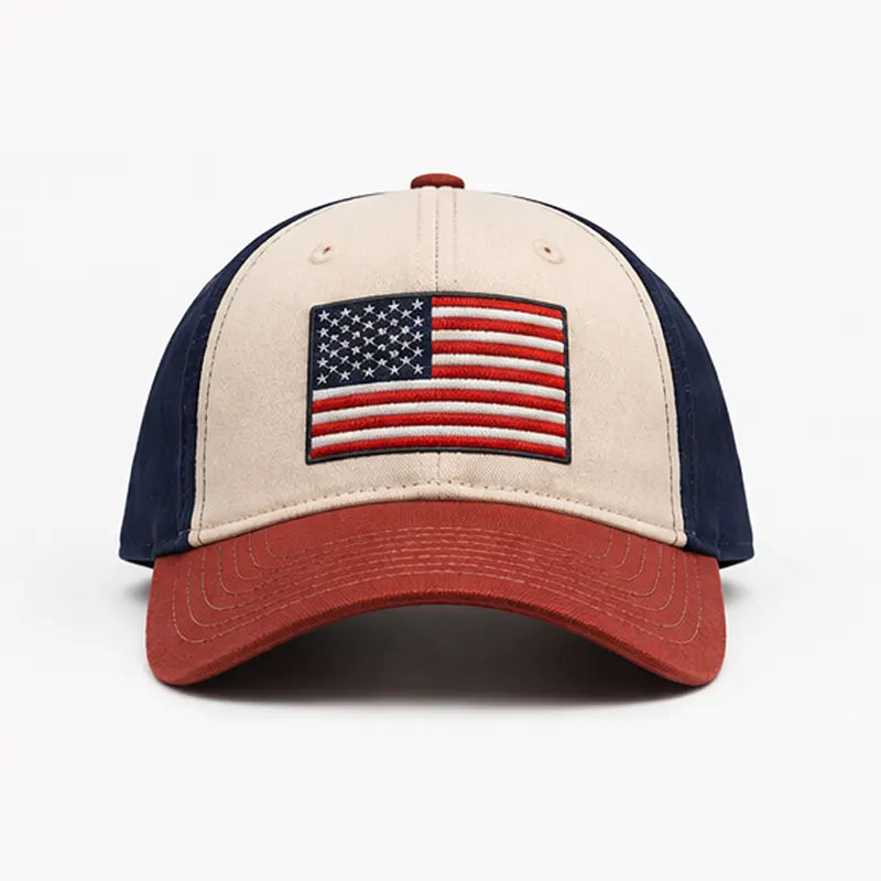 Classic America Flag Embroidered Cap