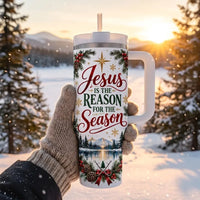 Hooked on Faith 40oz Christmas Fishing Tumbler