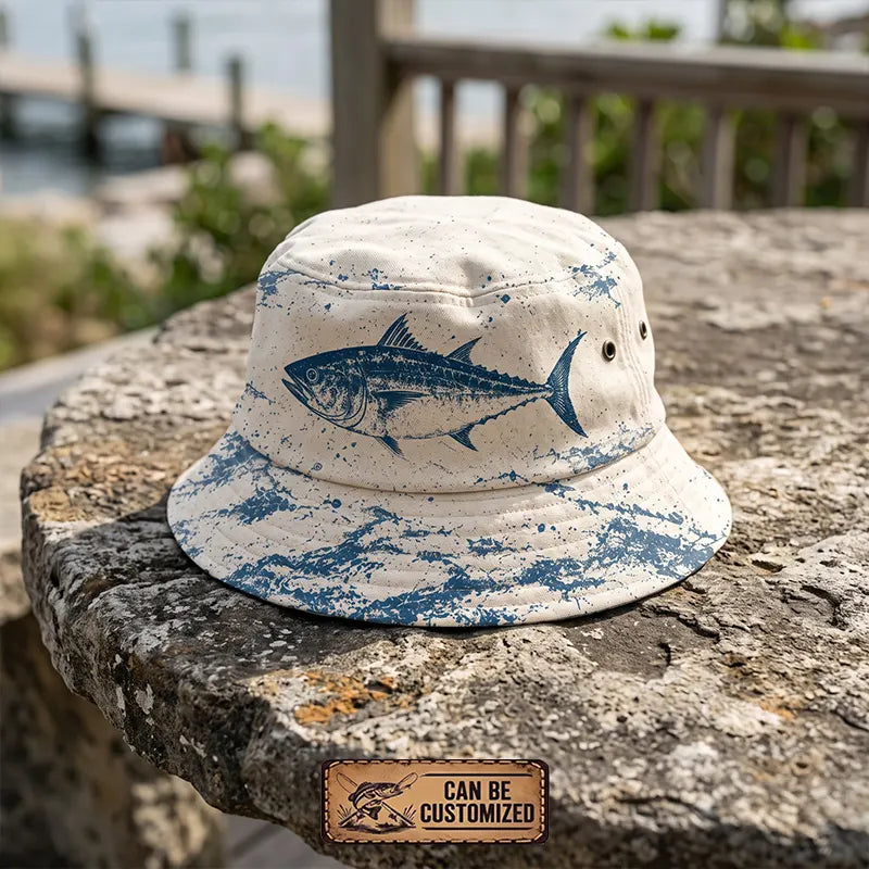 Fathom Thread Outdoor Hook Seek Tuna Strike Fishing Bucket Hat