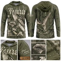 Tuna Fishing Ocean Design Hooded Long Sleeve Shirt