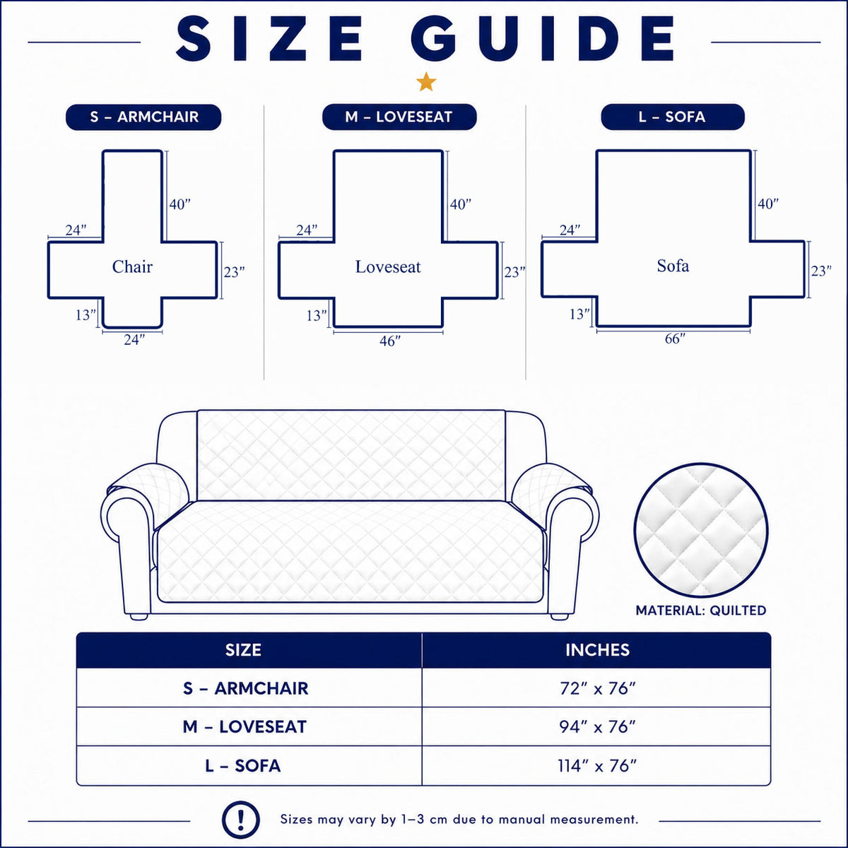 Size chart for this style