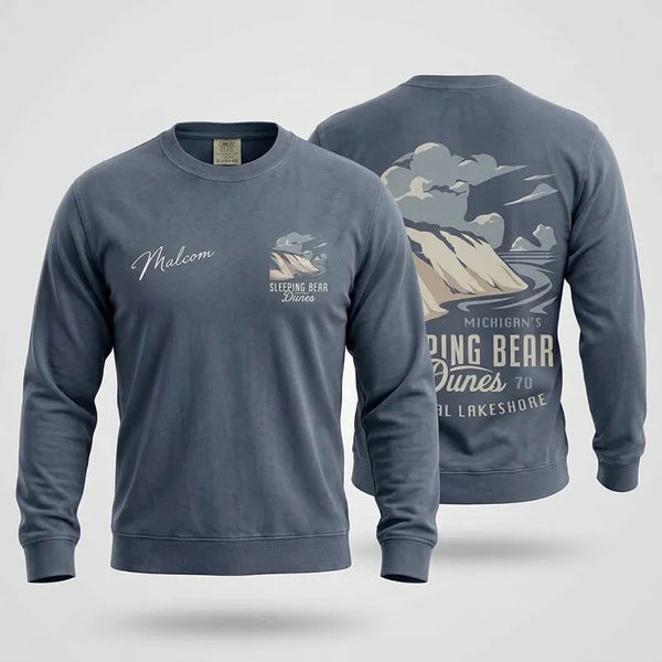 Personalized Sleeping Bear Dunes Michigan Vintage Sweater