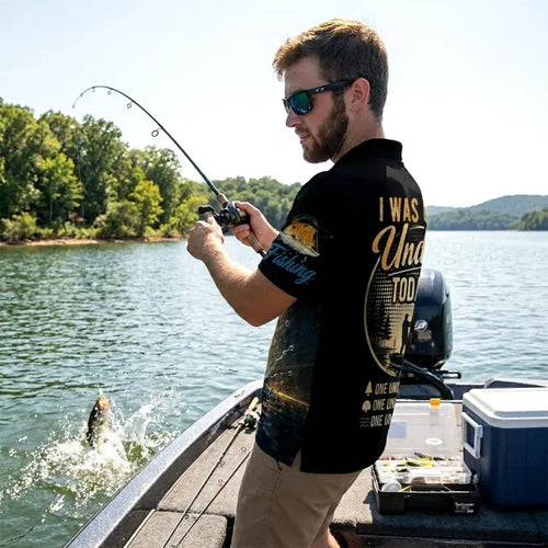 I Was One Under Today Bass Fishing Polo Shirt