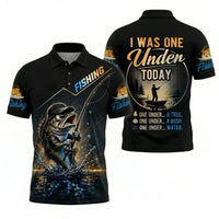 I Was One Under Today Bass Fishing Polo Shirt