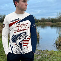 Personalized Fishing Of America Long Sleeve Shirt