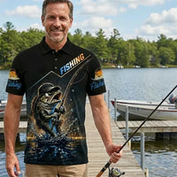 I Was One Under Today Bass Fishing Polo Shirt