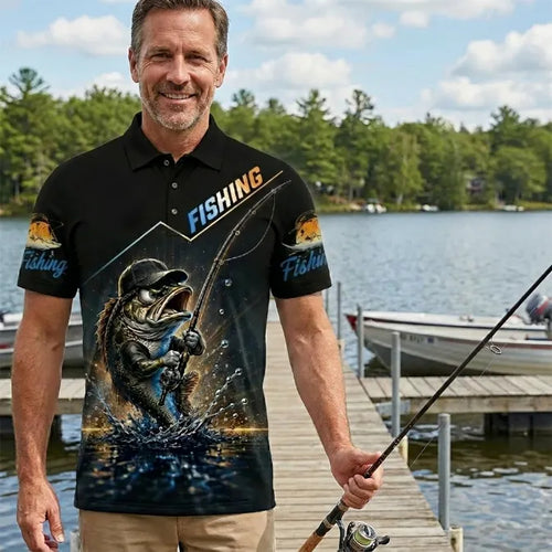 I Was One Under Today Bass Fishing Polo Shirt